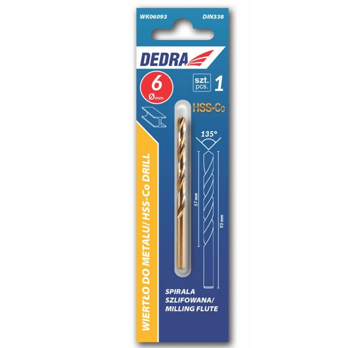 Dedra WK06093 Wiertło kobalt. do metalu 6x93 mm